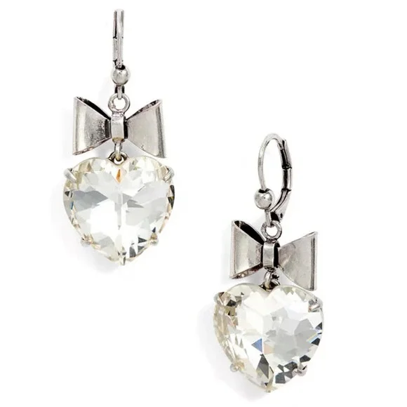Tory burch heart cheap and bow earrings